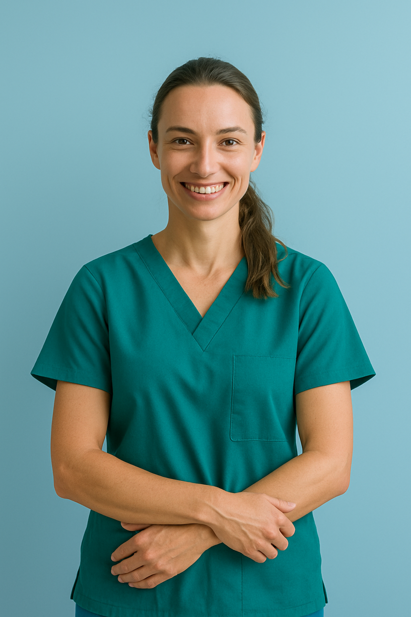 CareVibe caregiver smiling while providing in-home support